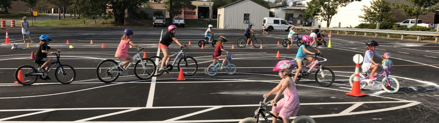 Children enjoying a bike rodeo