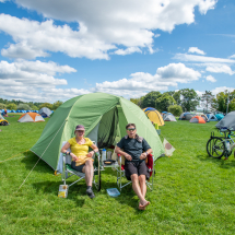 camping in the BikeMaine Village