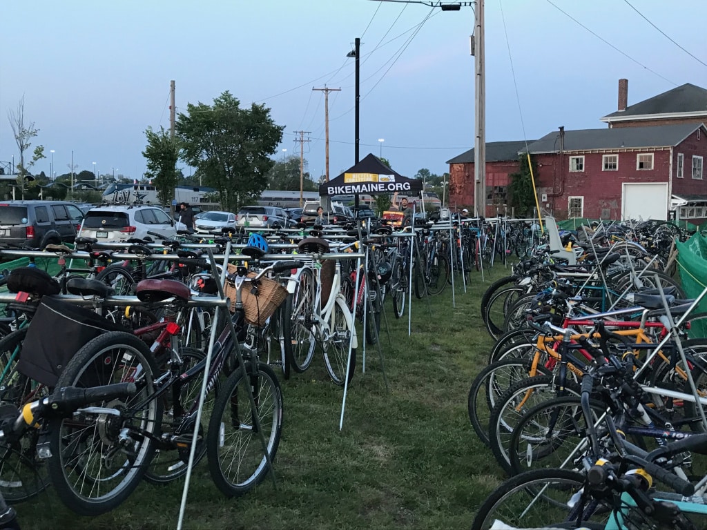 bike racks with bikes on them